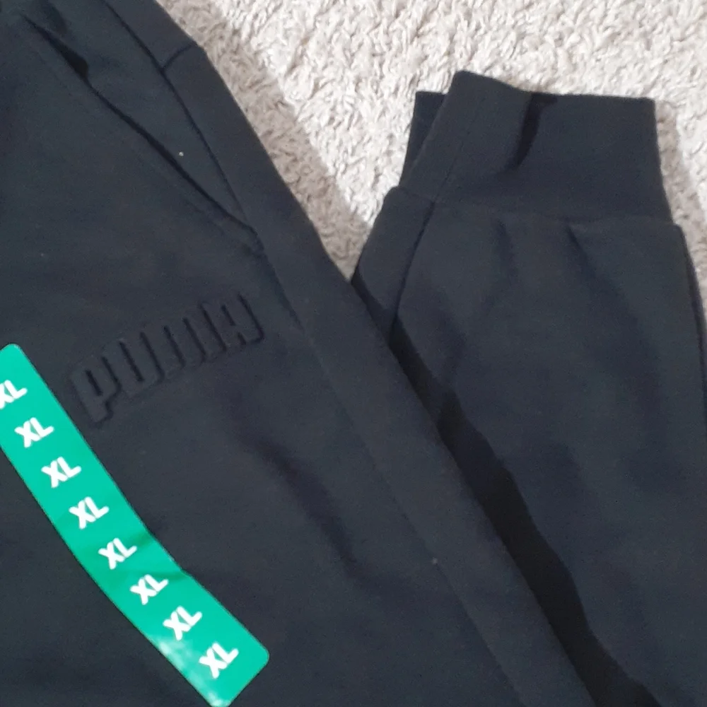 NWT Puma Drawstring Waist Sweatpants - Med., Large, XL - Black - Picture 2 of 5